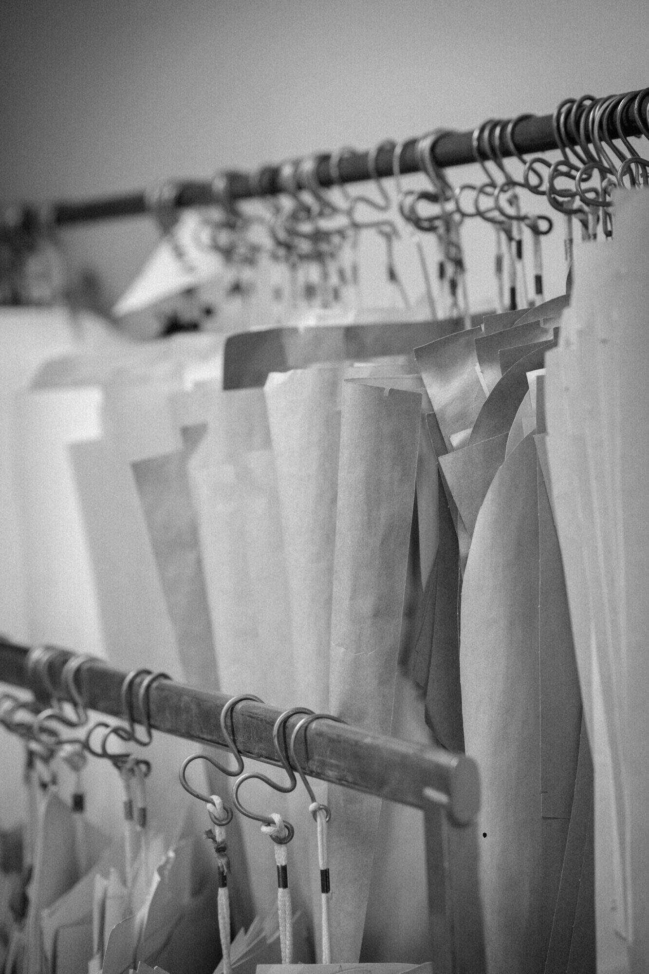Archivierte Schnittmuster aus Papier